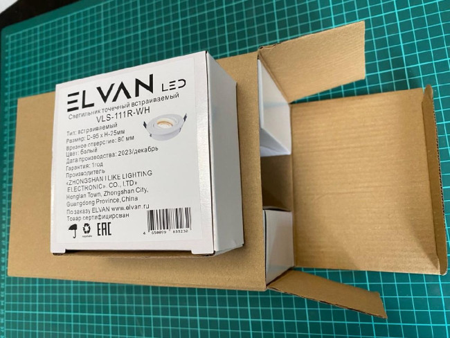 Встраиваемый светильник (6 шт.) Elvan VLS-111R-WH 6шт Встраиваемый светильник (6 шт.) Elvan VLS-111R-WH 6шт