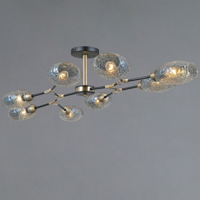 Люстра на штанге Illumico IL0272-8CSQ-25 BK AB TRENTO Люстра на штанге Illumico IL0272-8CSQ-25 BK AB TRENTO