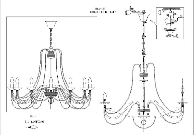 Подвесная люстра F-Promo Chateau 2163-12P