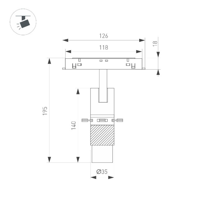 Трековый магнитный светильник Arlight MAG-ORIENT-SPOT-CROP-ZOOM-TC-R35-6W Day4000 (BK, 19-29 deg, 48V) 045066 Трековый магнитный светильник Arlight MAG-ORIENT-SPOT-CROP-ZOOM-TC-R35-6W Day4000 (BK, 19-29 deg, 48V) 045066