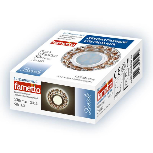 Встраиваемый светильник Fametto Luciole DLS-L129 GU5.3 Chrome/Gold