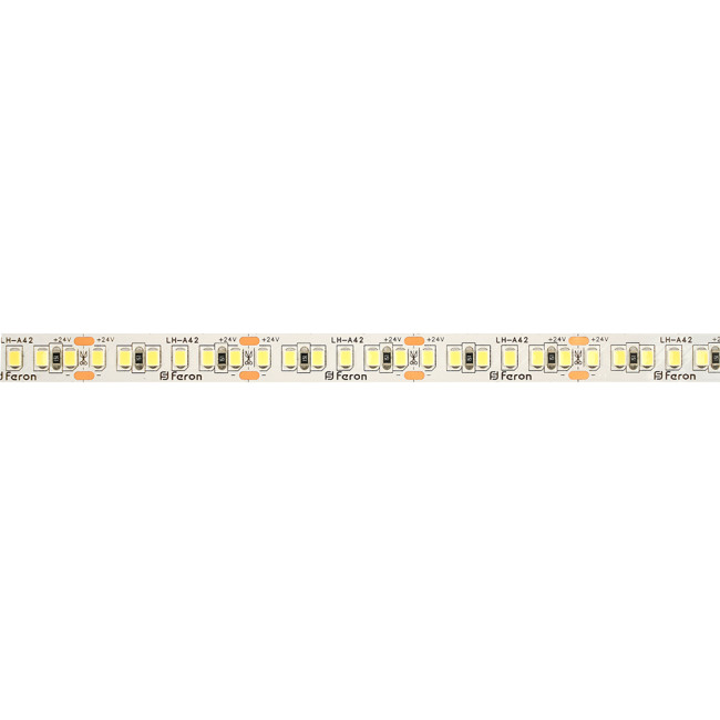 Светодиодная лента 24V Feron LS502, 180*SMD2835, 16W/m, IP20, 4000К (нейтральный белый) 53090 Светодиодная лента 24V Feron LS502, 180*SMD2835, 16W/m, IP20, 4000К (нейтральный белый) 53090
