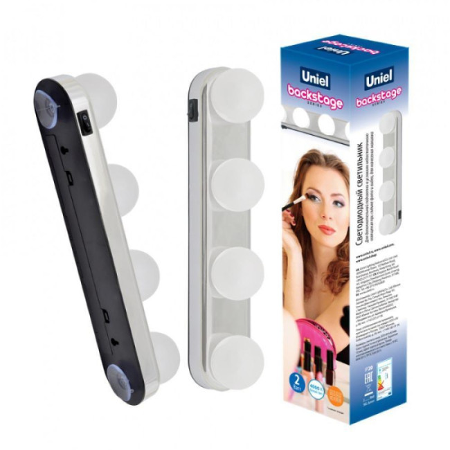 Настенный светодиодный светильник (UL-00006856) Uniel Backstage ULM-F54-2W/4000K/4AA IP20 Chrome