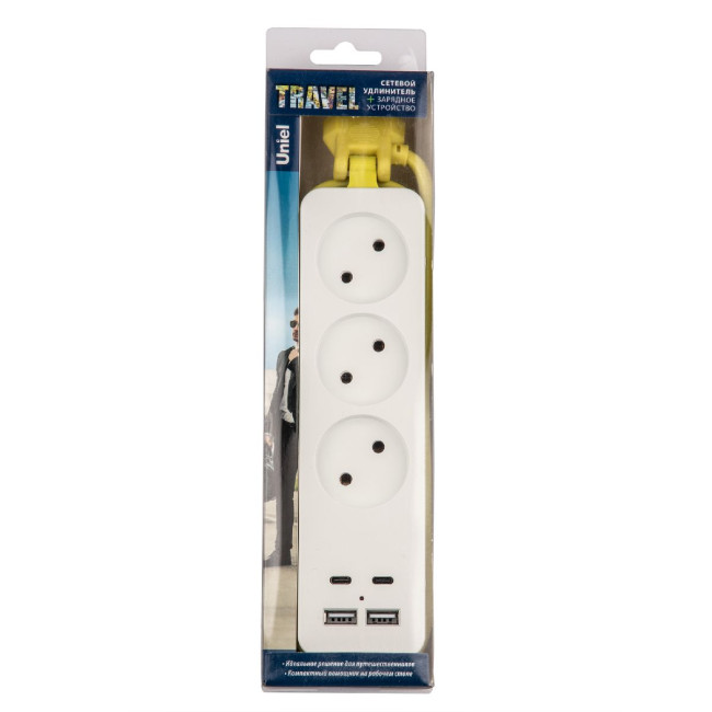 Удлинитель Uniel S-CT3-1,8UC WHITE/GREEN UL-00011138