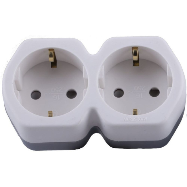 Разветвитель сетевой 2-местный Stekker 32870 Разветвитель сетевой 2-местный Stekker 32870