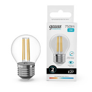 Лампа светодиодная Gauss Filament Elementary E27 12W 4100K 52222 Лампа светодиодная Gauss Filament Elementary E27 12W 4100K 52222