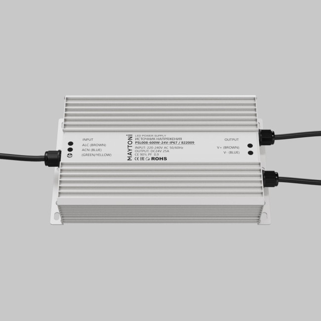 Блок питания Maytoni Led Strip PSL008 24В 600Вт IP67 822009 Блок питания Maytoni Led Strip PSL008 24В 600Вт IP67 822009