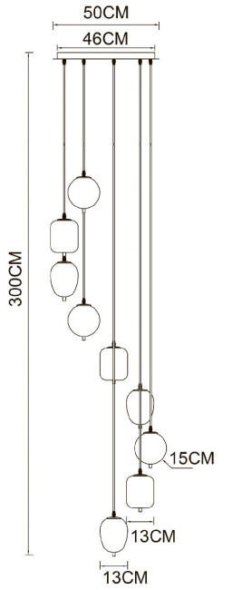 Каскадная люстра Arte Lamp Freddie A2231SP-9PB