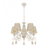 Подвесная люстра Arte Milano 347620/5 WT+G Подвесная люстра Arte Milano 347620/5 WT+G