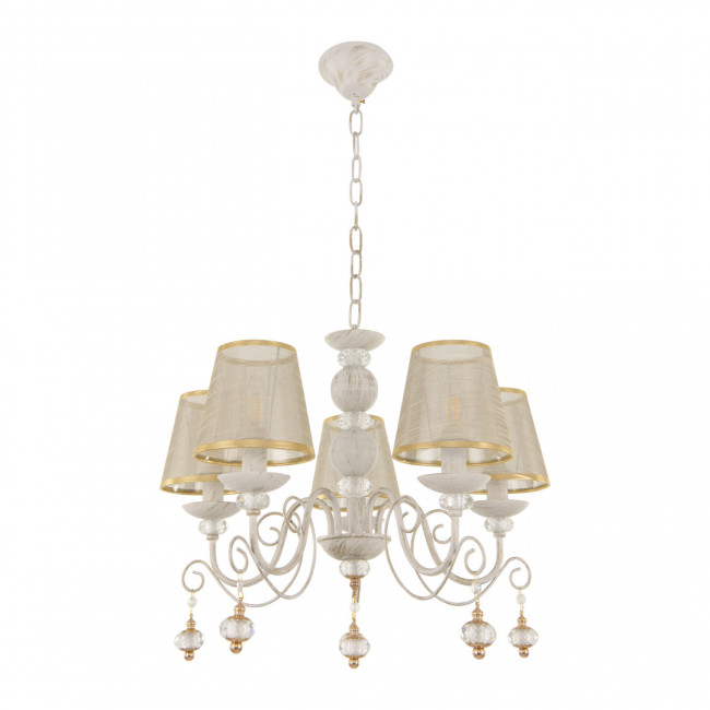 Подвесная люстра Arte Milano 347620/5 WT+G Подвесная люстра Arte Milano 347620/5 WT+G