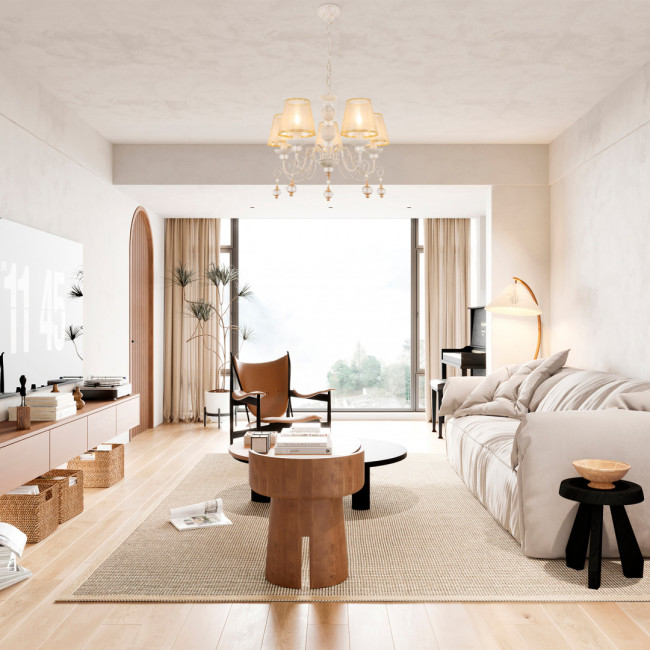 Подвесная люстра Arte Milano 347620/5 WT+G Подвесная люстра Arte Milano 347620/5 WT+G