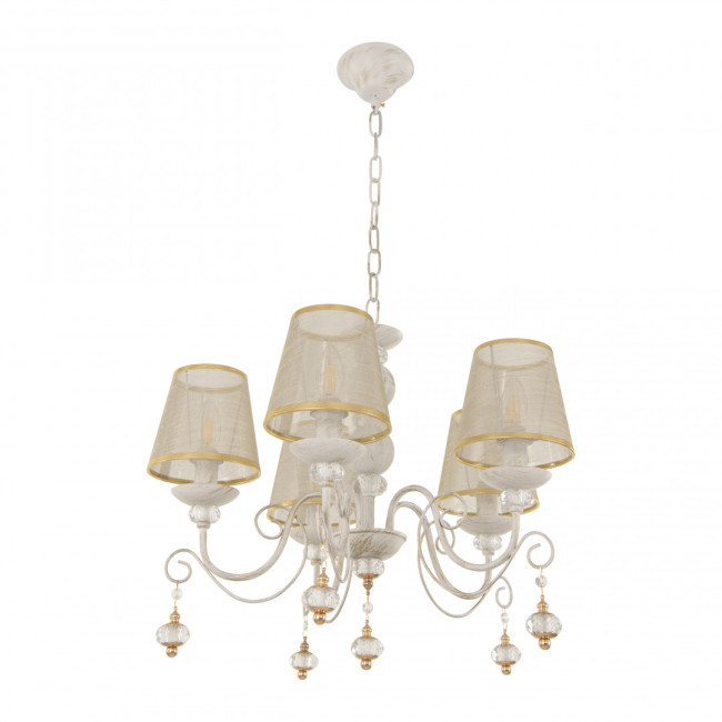 Подвесная люстра Arte Milano 347620/5 WT+G Подвесная люстра Arte Milano 347620/5 WT+G
