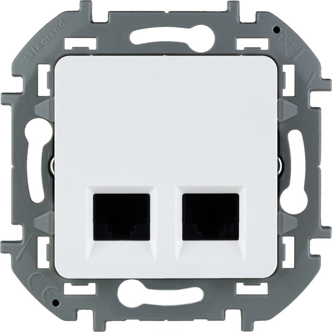 Розетка компьютерная двойная RJ45 Legrand Inspiria 673840 Розетка компьютерная двойная RJ45 Legrand Inspiria 673840