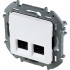 Розетка компьютерная двойная RJ45 Legrand Inspiria 673840 Розетка компьютерная двойная RJ45 Legrand Inspiria 673840