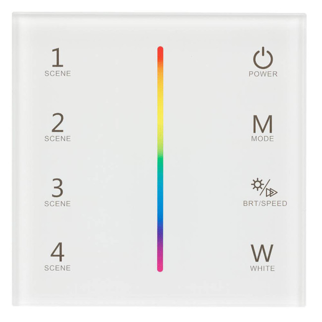 Панель Arlight Sens Smart-P22-RGBW White (12-24V, 4x3A, 2.4G) 025168 Панель Arlight Sens Smart-P22-RGBW White (12-24V, 4x3A, 2.4G) 025168