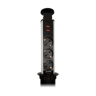 Блок розеток 105S (J) (3 секции + 2 USB) Mebax 00-00003151 Блок розеток 105S (J) (3 секции + 2 USB) Mebax 00-00003151
