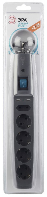 Сетевой фильтр Эра SFU-5es-2m-B C0043326