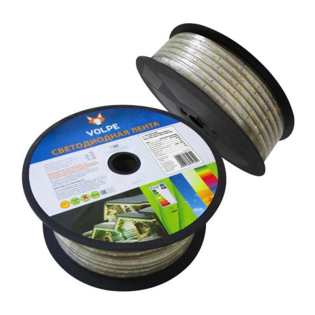 Светодиодная влагозащищенная лента Volpe 7,2W/m 30LED/m 5050SMD RGB 25M ULS-Q215 5050-30LED/m-14mm-IP67-220V-7,2W/m-25M-RGB UL-00000865 Светодиодная влагозащищенная лента Volpe 7,2W/m 30LED/m 5050SMD RGB 25M ULS-Q215 5050-30LED/m-14mm-IP67-220V-7,2W/m-25M-RGB UL-00000865