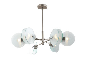 Люстра на штанге iLamp Panorama 15598-6 SN+CL