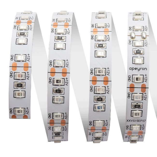 Светодиодная лента Apeyron 12В 2835 20Вт/м зеленый 5м IP20 00-105 Светодиодная лента Apeyron 12В 2835 20Вт/м зеленый 5м IP20 00-105