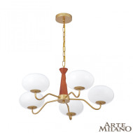 Подвесная люстра Arte Milano Napoli 310166/D680/5 BS/WD Подвесная люстра Arte Milano Napoli 310166/D680/5 BS/WD