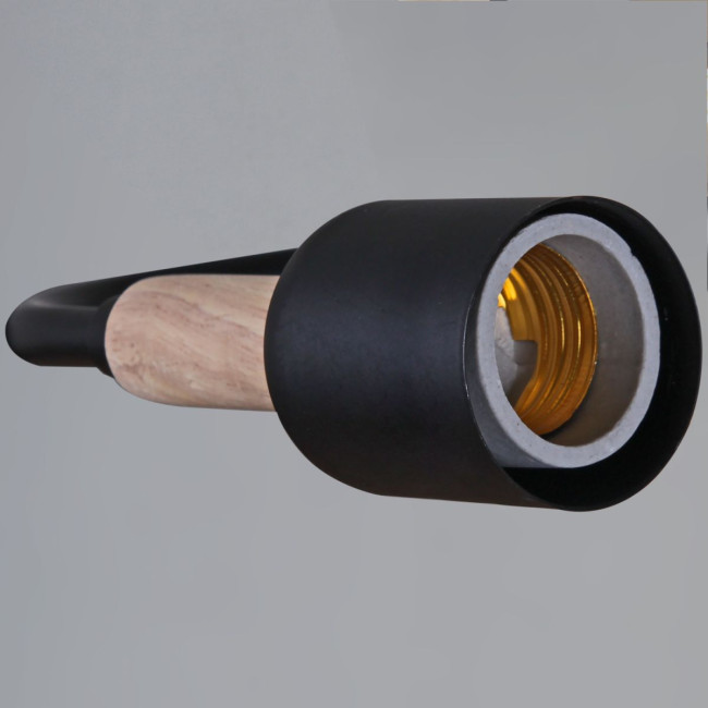 Люстра на штанге Reluce 10070-0.3-06 BK+WOOD Люстра на штанге Reluce 10070-0.3-06 BK+WOOD