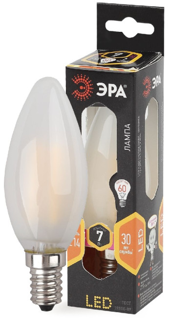 Лампа светодиодная Эра E14 7W 2700K F-LED B35-7W-827-E14 frost Б0027952