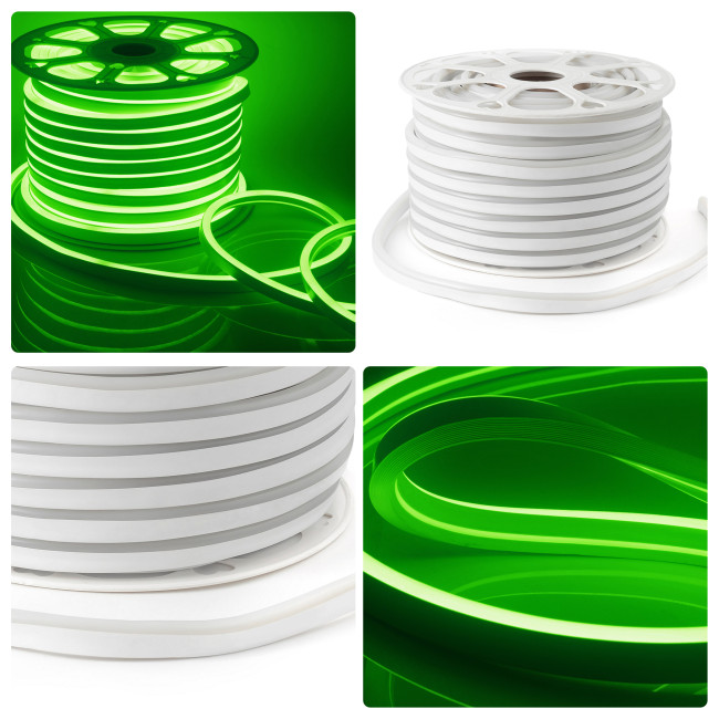 Светодиодный неон мини Apeyron 220В 5,5Вт/м smd2835 120д/м IP65 50м зеленый 17-37 Светодиодный неон мини Apeyron 220В 5,5Вт/м smd2835 120д/м IP65 50м зеленый 17-37