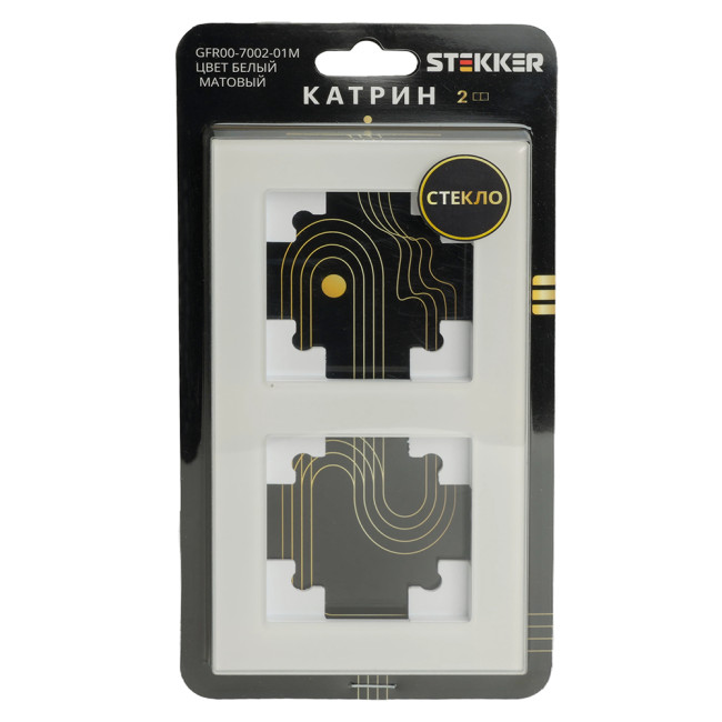 Рамка двухместная Stekker GFR00-7002-01M Катрин 49595 Рамка двухместная Stekker GFR00-7002-01M Катрин 49595