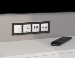 Комплект механизма розетки TV оконечной + SAT 5-862MHz 3.5dB/950-2150MHz 3.5dB Alfa Белый матовый Quant Ambrella Volt MA133310 (AP1333, VM217)
