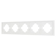 Рамка пластиковая на 5 постов Arlight FRM-TENDO-SFPL-5-WH 054660