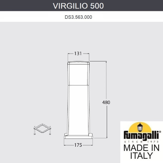 Ландшафтный светильник Fumagalli Virgilio DS3.563.000.AYF1R Ландшафтный светильник Fumagalli Virgilio DS3.563.000.AYF1R