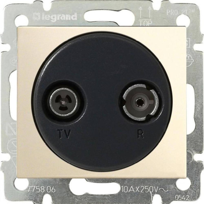 Розетка TV-R проходная Legrand Valena слоновая кость 774334 Розетка TV-R проходная Legrand Valena слоновая кость 774334