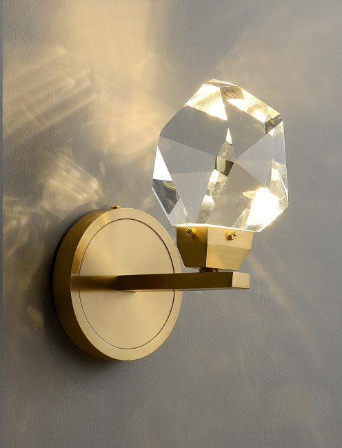 Бра Delight Collection Crystal rock II 9701W/1 brass Бра Delight Collection Crystal rock II 9701W/1 brass