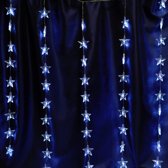 Светодиодная гирлянда занавес Звездочки Feron CL25 48608 Светодиодная гирлянда занавес Звездочки Feron CL25 48608