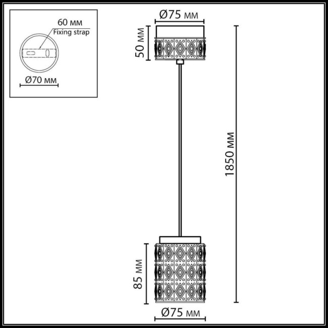 Подвесной светильник Odeon Light L-Vision Lulu 5453/5L Подвесной светильник Odeon Light L-Vision Lulu 5453/5L