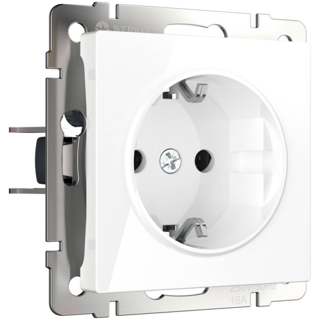 Розетка с заземлением, безвинтовой зажим Werkel белый W1171301 4690389155321 Розетка с заземлением, безвинтовой зажим Werkel белый W1171301 4690389155321