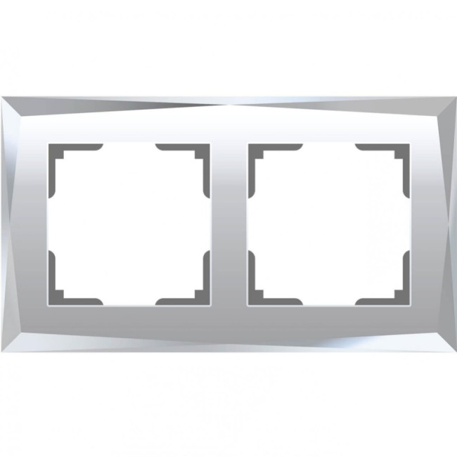 Рамка на 2 поста Werkel Diamant зеркальный W0021220 4690389158827 Рамка на 2 поста Werkel Diamant зеркальный W0021220 4690389158827