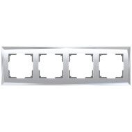 Рамка на 4 поста Werkel Diamant зеркальный W0041220 4690389158858 Рамка на 4 поста Werkel Diamant зеркальный W0041220 4690389158858