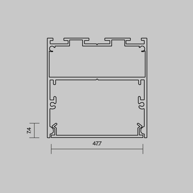 Рассеиватель для профиля 50×50 Maytoni Led Strip ALM-5050T-O-DF-10M 642050