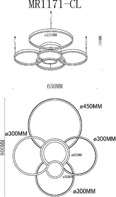 Потолочная люстра MyFar Nora MR1171-CL Потолочная люстра MyFar Nora MR1171-CL