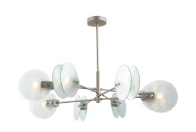 Люстра на штанге iLamp Panorama 15598-8 SN+CL