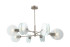 Люстра на штанге iLamp Panorama 15598-8 SN+CL Люстра на штанге iLamp Panorama 15598-8 SN+CL