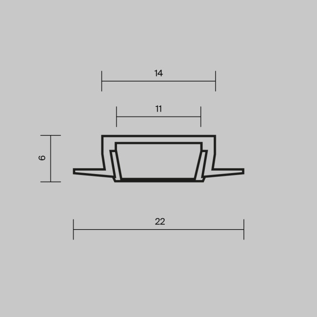Алюминиевый профиль встраиваемый с накладным фланцем Maytoni Led Strip ALM-004-B-2M 632010 Алюминиевый профиль встраиваемый с накладным фланцем Maytoni Led Strip ALM-004-B-2M 632010