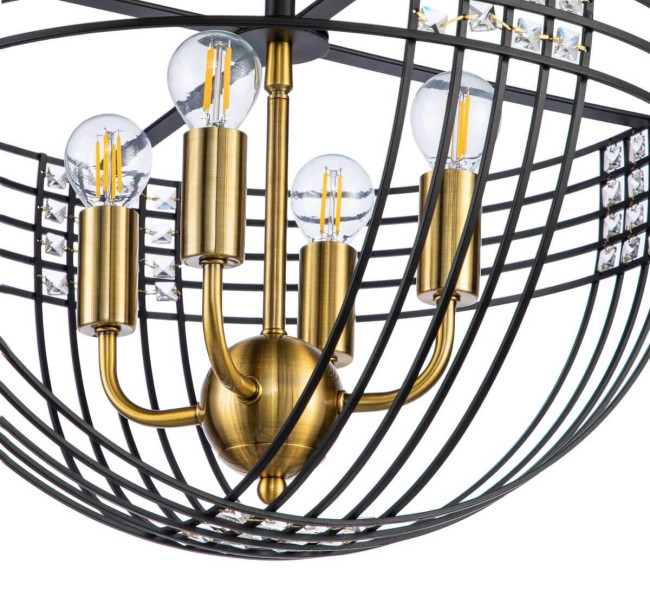 Потолочная люстра Indigo Fresco 10001/4C Black V000104 Потолочная люстра Indigo Fresco 10001/4C Black V000104