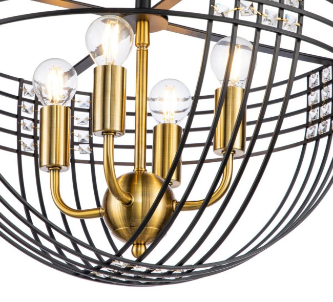 Потолочная люстра Indigo Fresco 10001/4C Black V000104 Потолочная люстра Indigo Fresco 10001/4C Black V000104