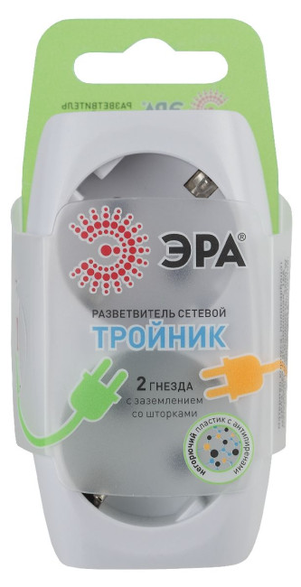 Разветвитель электрический Эра SP-2e-W C0045528 Разветвитель электрический Эра SP-2e-W C0045528