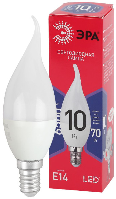Лампа светодиодная Эра E14 10W 6500K LED BXS-10W-865-E14 R Б0045343 Лампа светодиодная Эра E14 10W 6500K LED BXS-10W-865-E14 R Б0045343