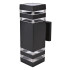 Уличный настенный светильник Uniel UUL-S24A 2x60W/E27 IP65 BLACK UL-00012923