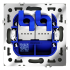 Розетка компьютерная двойная Voltum S70 VLS060208 (черный матовый)